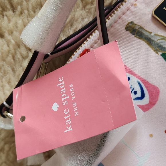 NWT Kate Spate Triple Gusset Pink Dawn Champagne Crossbody ๐พ ๐ - Picture 5 of 16